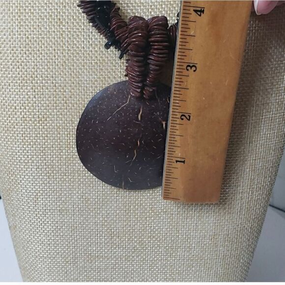 ARTISAN Coconut Shell Beaded Twist Necklace - Picture 6 of 9